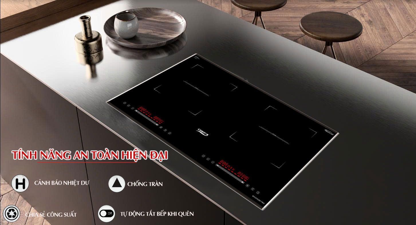 Tính năng an toàn trên bếp Chef's EH-DIH369 PRO