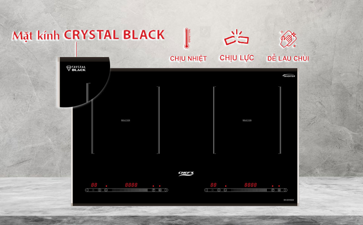 Kính Crystal Black chịu lực, chịu nhiệt cao