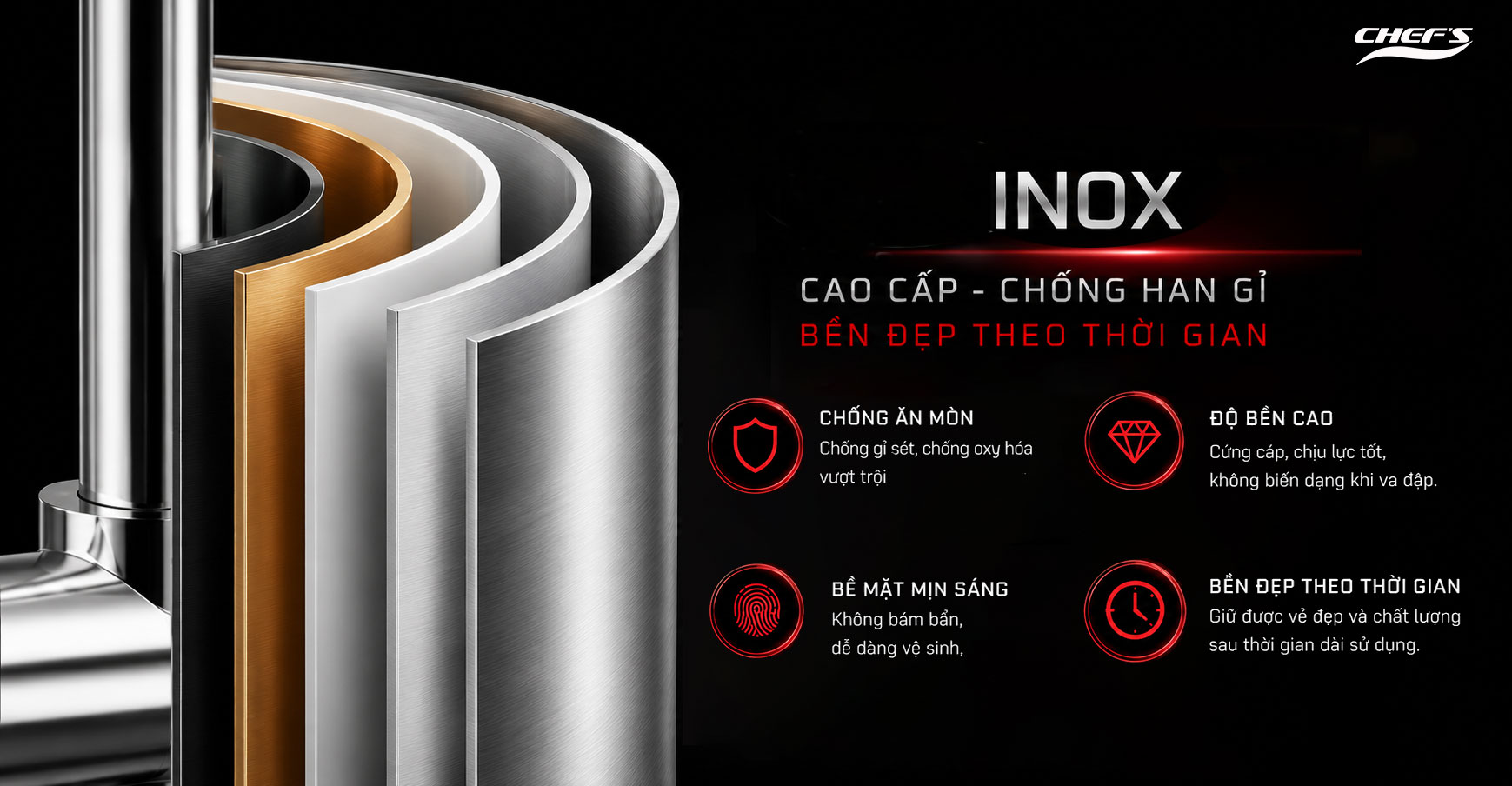 Chất liệu inox cao cấp