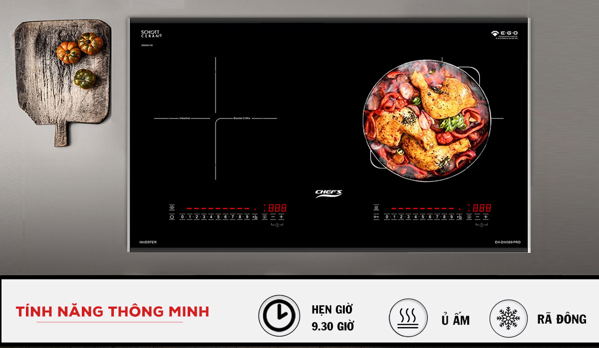T&iacute;nh năng nấu th&ocirc;ng minh tr&ecirc;n bếp Chef's EH-DIH389 PRO