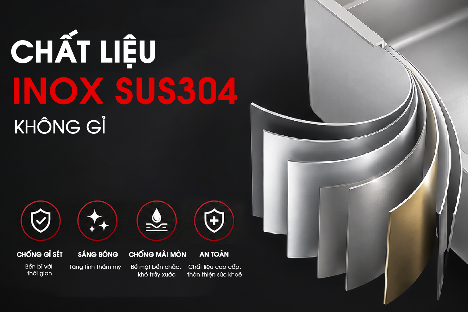 Chậu rửa bát EH-S7848 sử dụng inox 304 nguyên khối