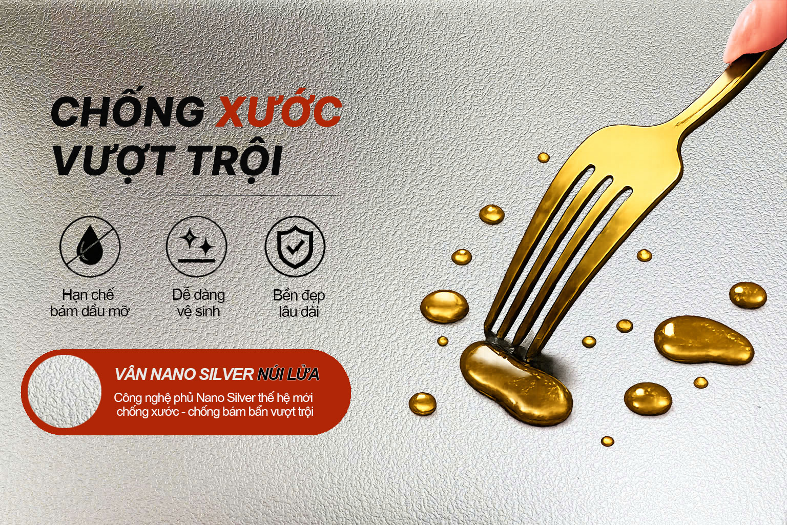 Phủ Nano Silver vân núi lửa chống xước