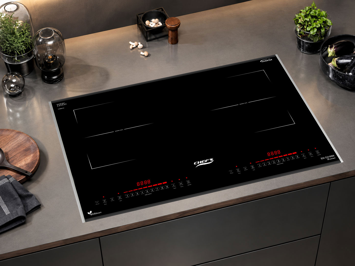 Bếp từ Chef's EH-DIH989 Premium nấu nướng th&ocirc;ng minh