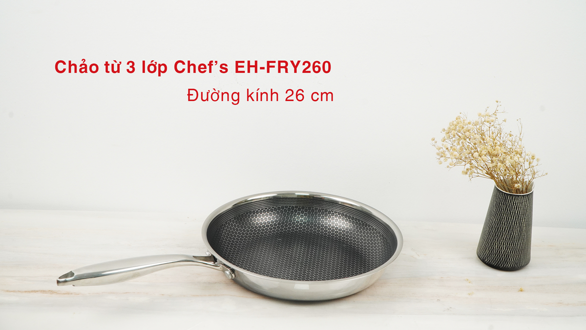 Chảo từ 3 lớp CHEF'S EH-FRY260 5