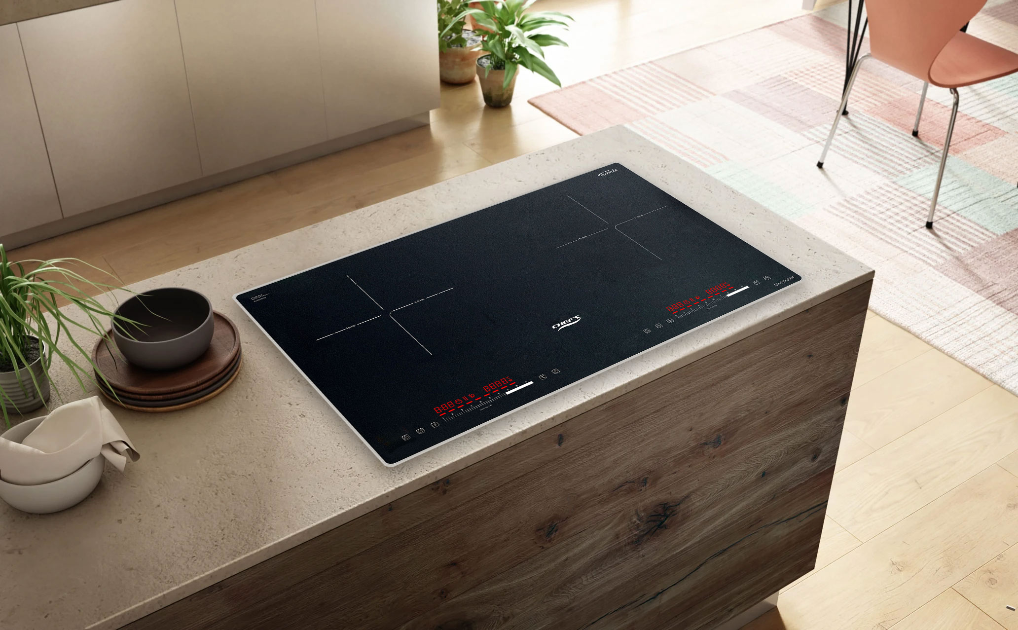Bếp từ Chef's EH-DIH388V 2 vùng nấu tiện lợi