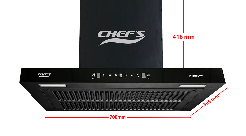 K&iacute;ch thước h&uacute;t m&ugrave;i Chef's EH-R103E3T