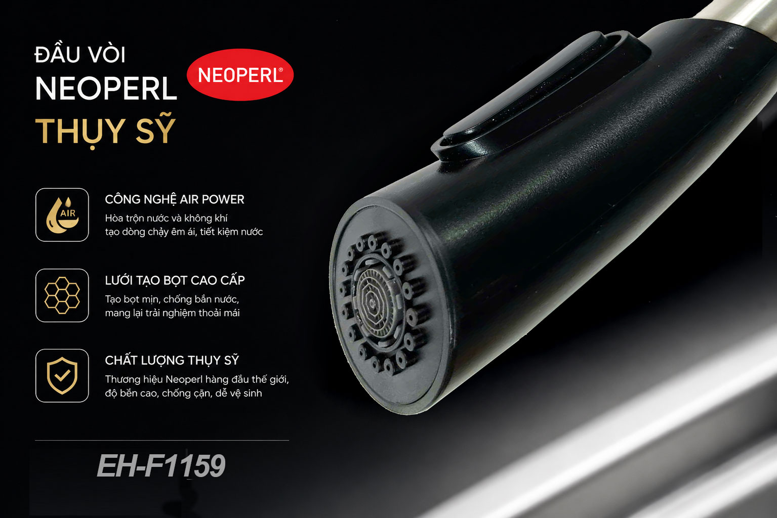 Đầu v&ograve;i Neoperl Thụy Sỹ của EH-F1159
