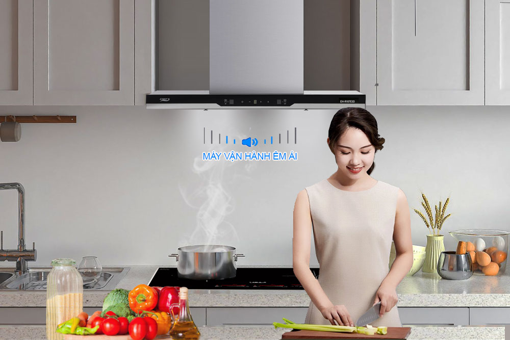 Hút mùi EH-R107E3D có độ ồn thấp, vận hành êm ái