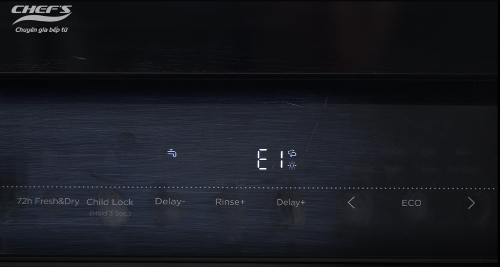 lỗi e1 của máy rửa bát