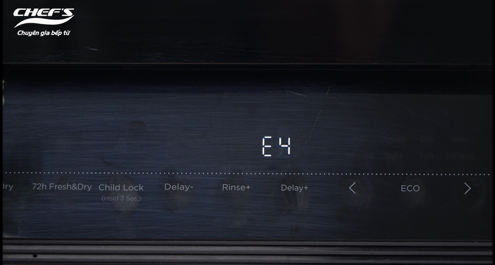 mã sự cố máy rửa bát