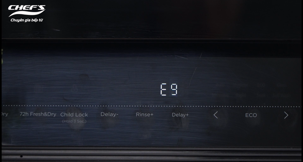 mã sự cố máy rửa bát