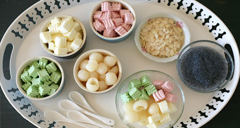 Nguyên liệu làm chè khúc bạch