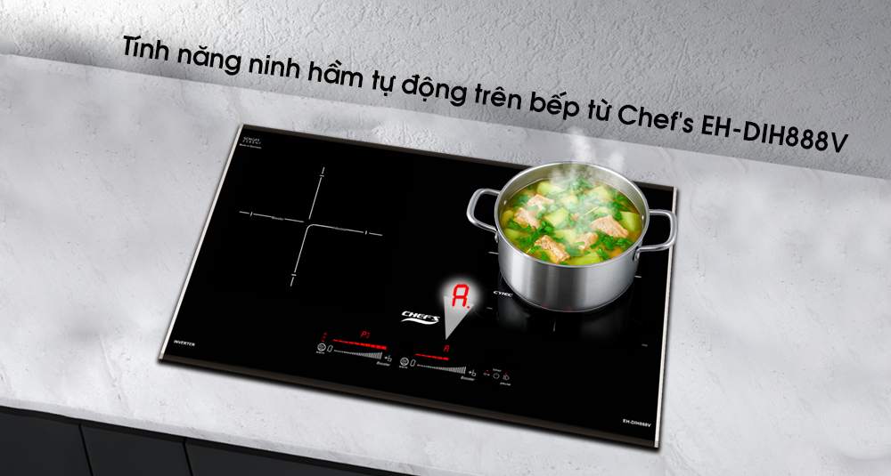 Tính năng ninh hầm tự động trên bếp từ Chef's EH-DIH888v