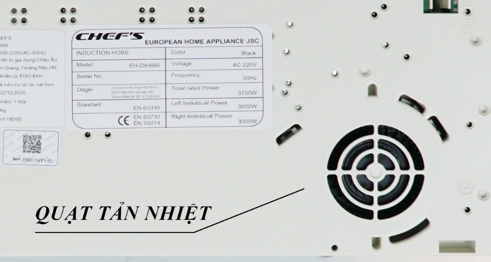 Quạt tản nhiệt bếp từ