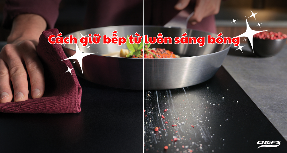 cách giữ bếp từ sáng bóng