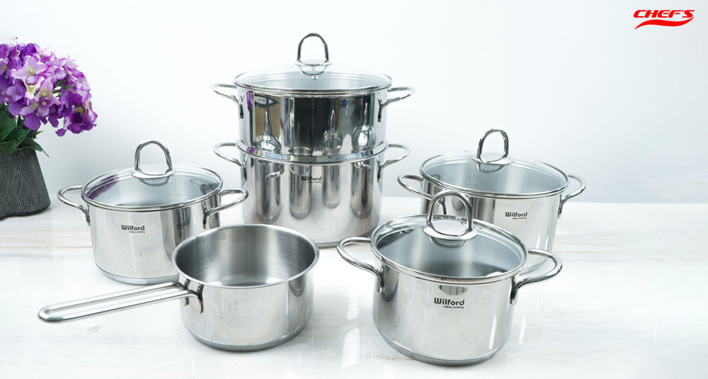 Bộ nồi inox 7 món Wilford WF7Plus