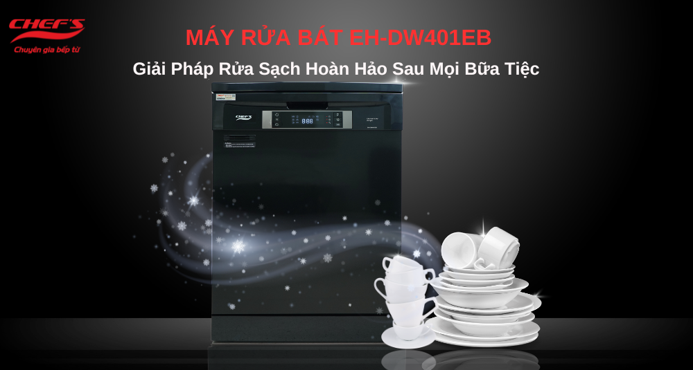 Máy rửa bát Chef's EH-DW401EB