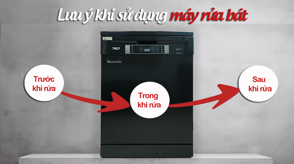 Lưu ý khi sử dụng máy rửa bát