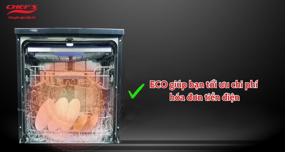 máy rửa bát nhà chef's tiết kiệm điện