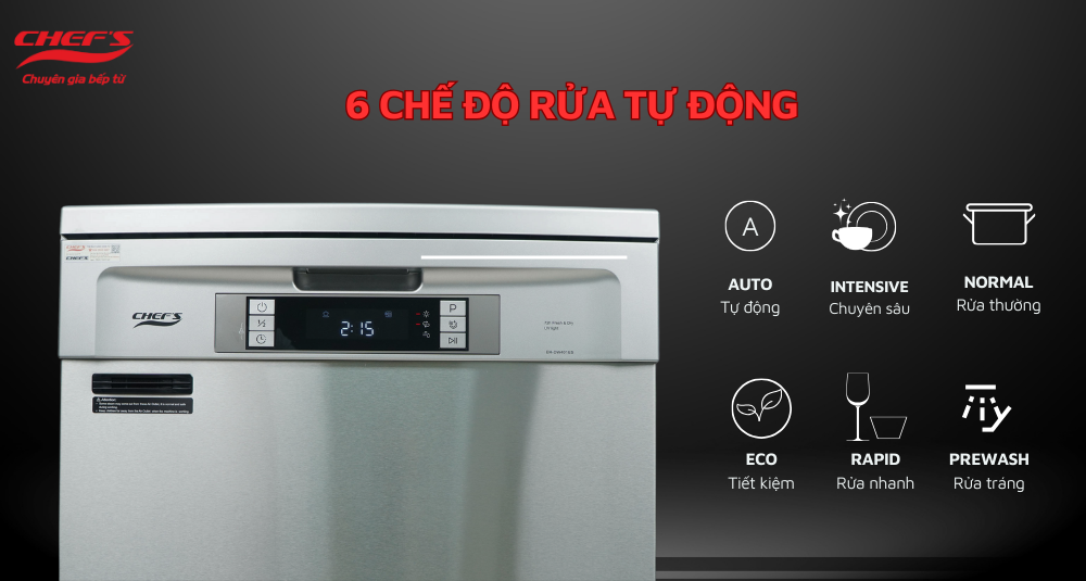 Máy rửa bát Chef's có những chế độ rửa nào