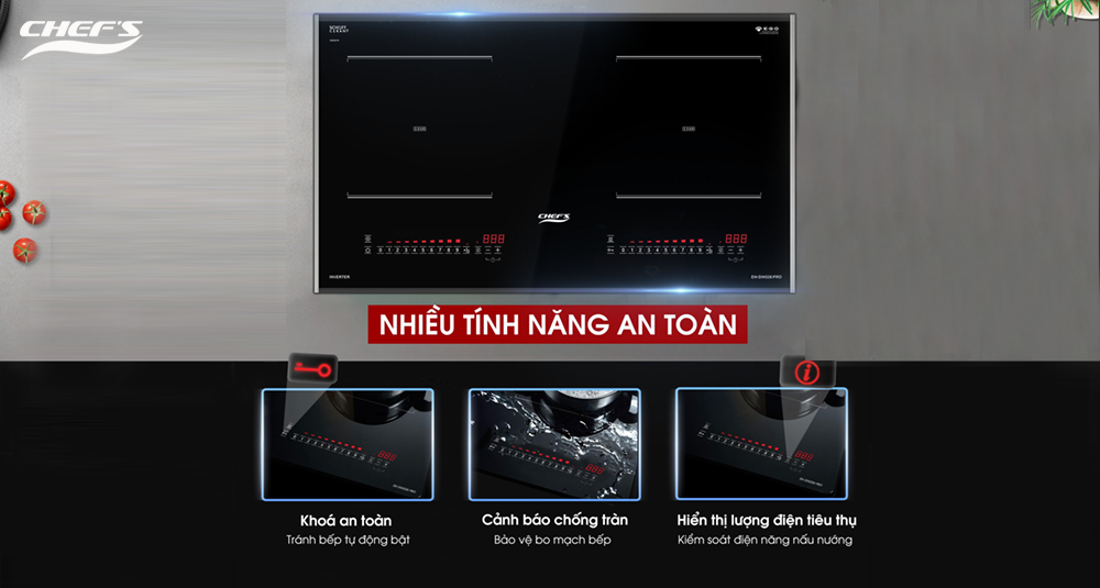 Tính năng an toàn cao cấp trên bếp từ EH-DIH326 PRO