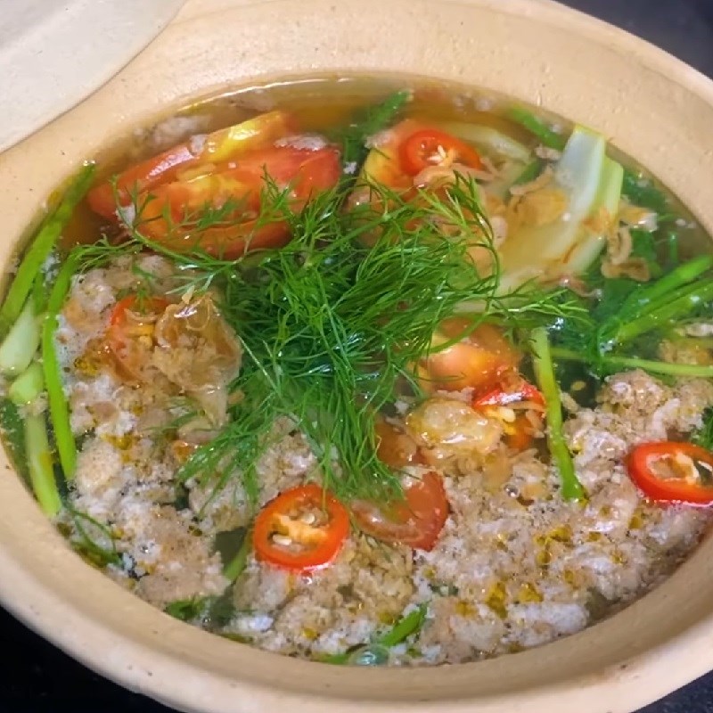 Canh bầu nấu riêu cua cho bữa ăn ngày hè ngọt mát