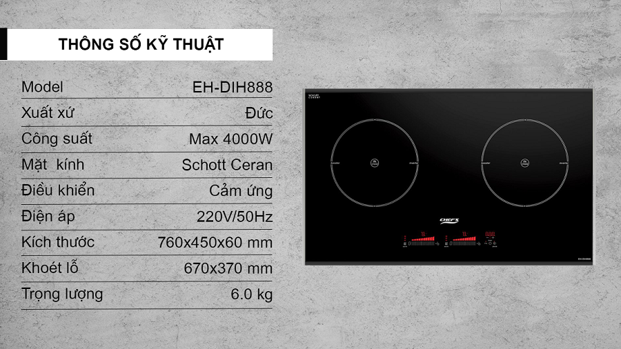 Bếp từ Chef's EH-DIH888