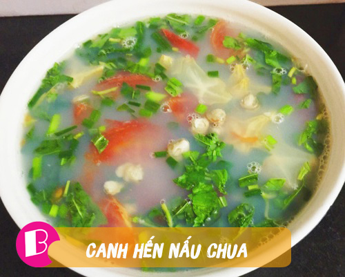 Canh hến nấu chua cho mùa hè mát hơn