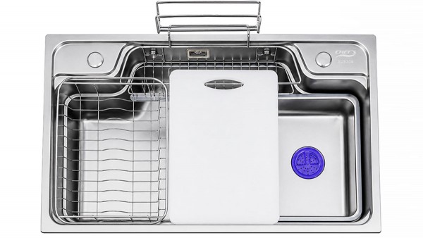 Chậu rửa bát một hố Chef's EH-S7848 bề mặt hạt Linen chống xước